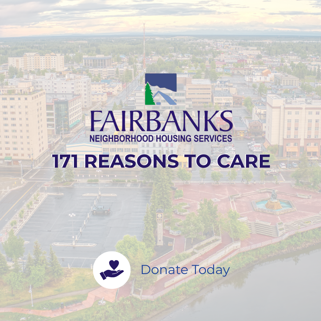 A picture of the city with text that says 171 reasons to care.